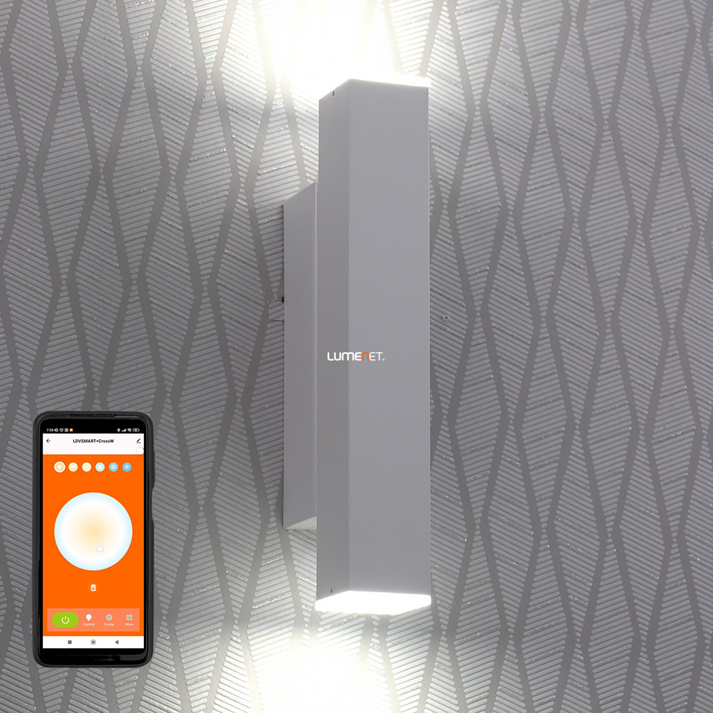 Ledvance Smart+ WIFI okos elforgatható LED lámpa falra, hideg/melegfehér, 12 W, fehér (Orbis Wall Cross)