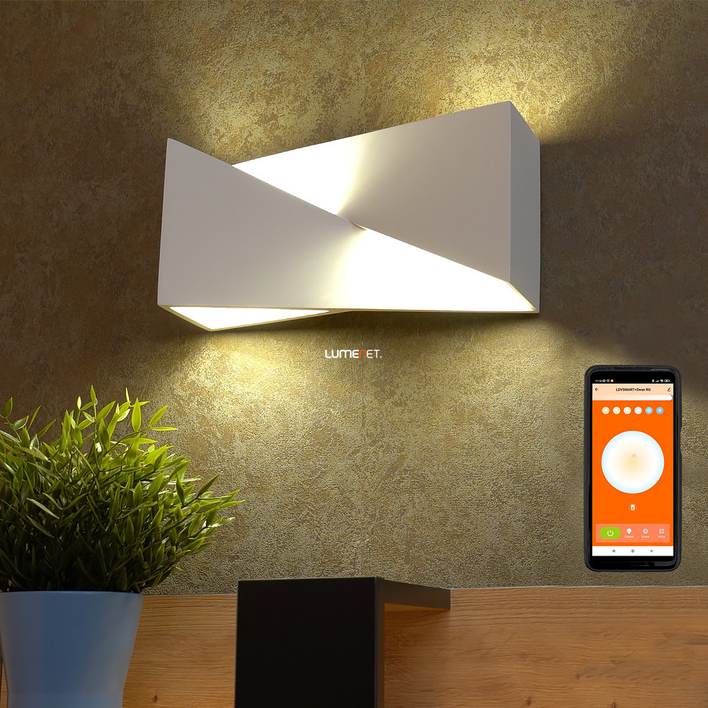 Ledvance Smart+ WIFI okos hattyú alakú LED lámpa falra, hideg/melegfehér, 23 W (Orbis Wall Svan)