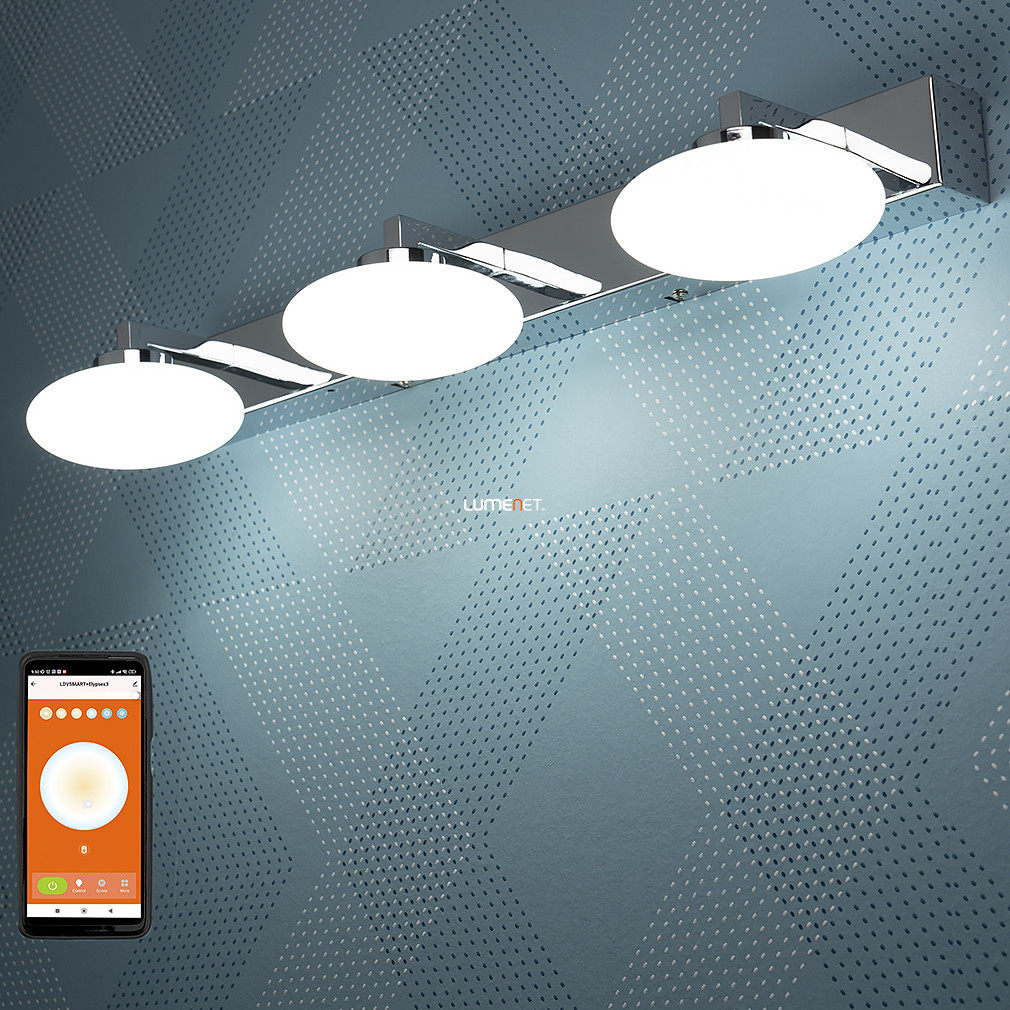 Ledvance Smart+ WIFI okos fürdőszobai LED lámpa falra, hideg/melegfehér, 18 W (Orbis Wall Elypse)