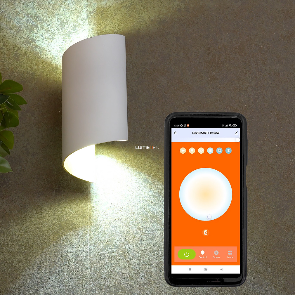 Ledvance Smart+ WIFI okos spirál alakú LED lámpa falra, hideg/melegfehér, 12 W, fehér (Orbis Wall Twist)