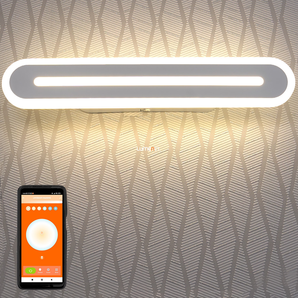 Ledvance Smart+ WIFI okos fürdőszobai LED lámpa falra, hideg/melegfehér, 17 W, fehér (Orbis Wall Bath)