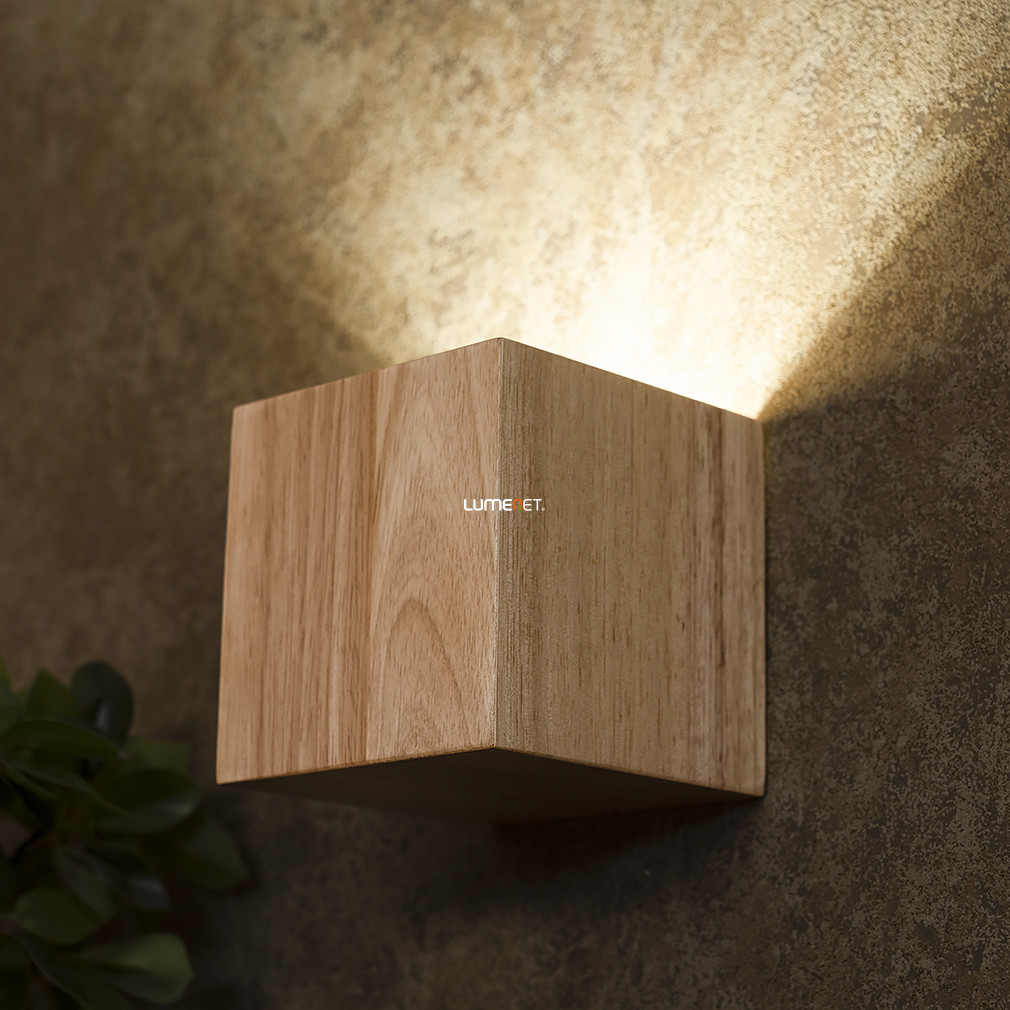 Ledvance Smart+ WIFI okos kocka alakú LED lámpa falra, hideg/melegfehér, 7 W (Orbis Wall Wood Square)