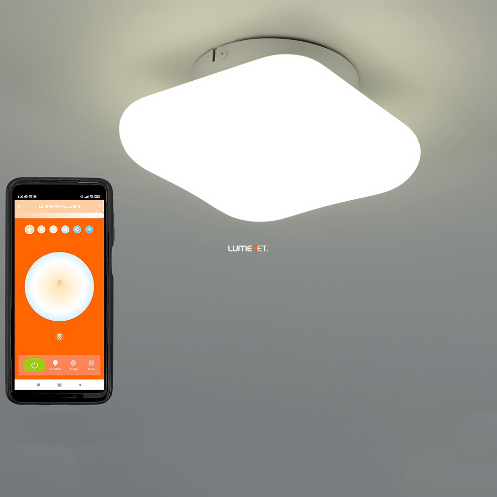 Ledvance Smart+ WIFI okos fali LED lámpa fürdőszobába, hideg/melegfehér, 12 W, 20x20 cm (Orbis Wall Aqua)