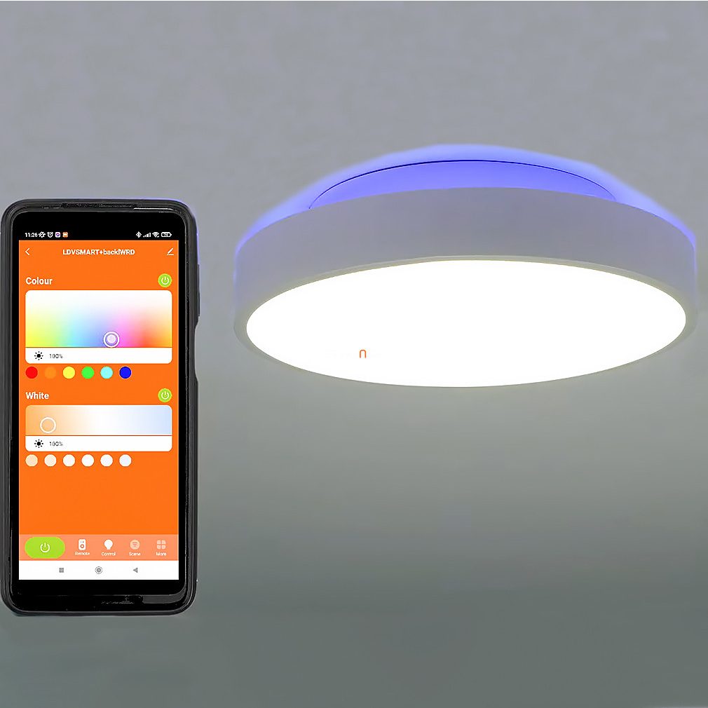 Ledvance Smart+ WIFI okos mennyezeti LED lámpa, hideg/melegfehér, 28 W, fehér színben (Orbis Round Square RGBW)