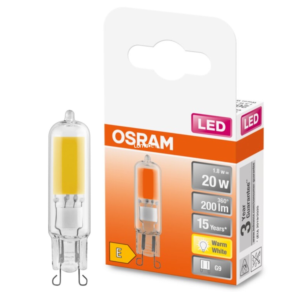 Osram G9 LED Special 1,8W 200lm 2700K melegfehér 320° - 20W izzó helyett
