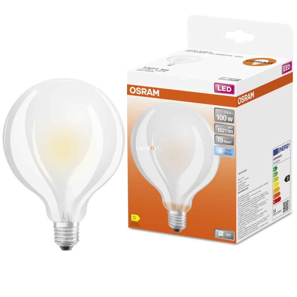 Osram E27 LED Star nagygömb 11W 1521lm 4000K hidegfehér 300° - 100W izzó helyett