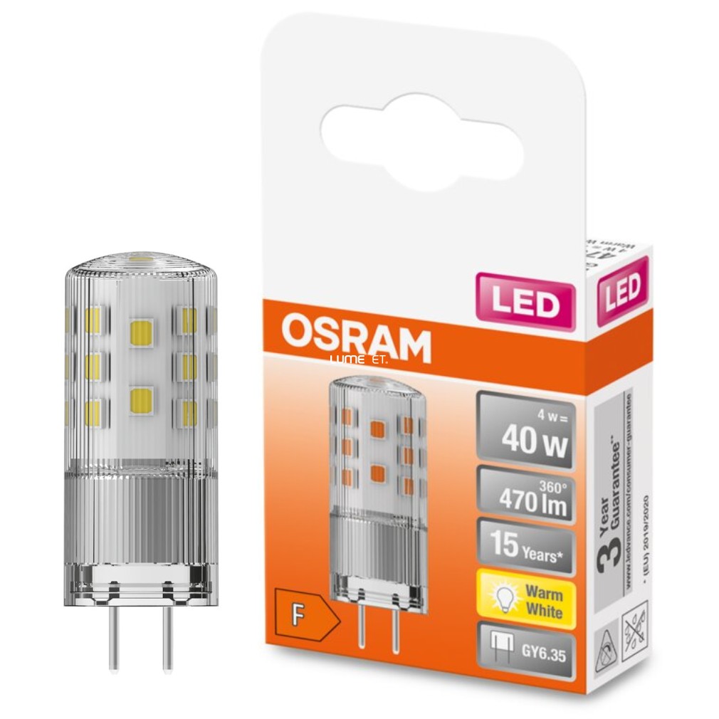 Osram GY6,35 12V LED Special 4W 470lm 2700K melegfehér 320° - 40W izzó helyett