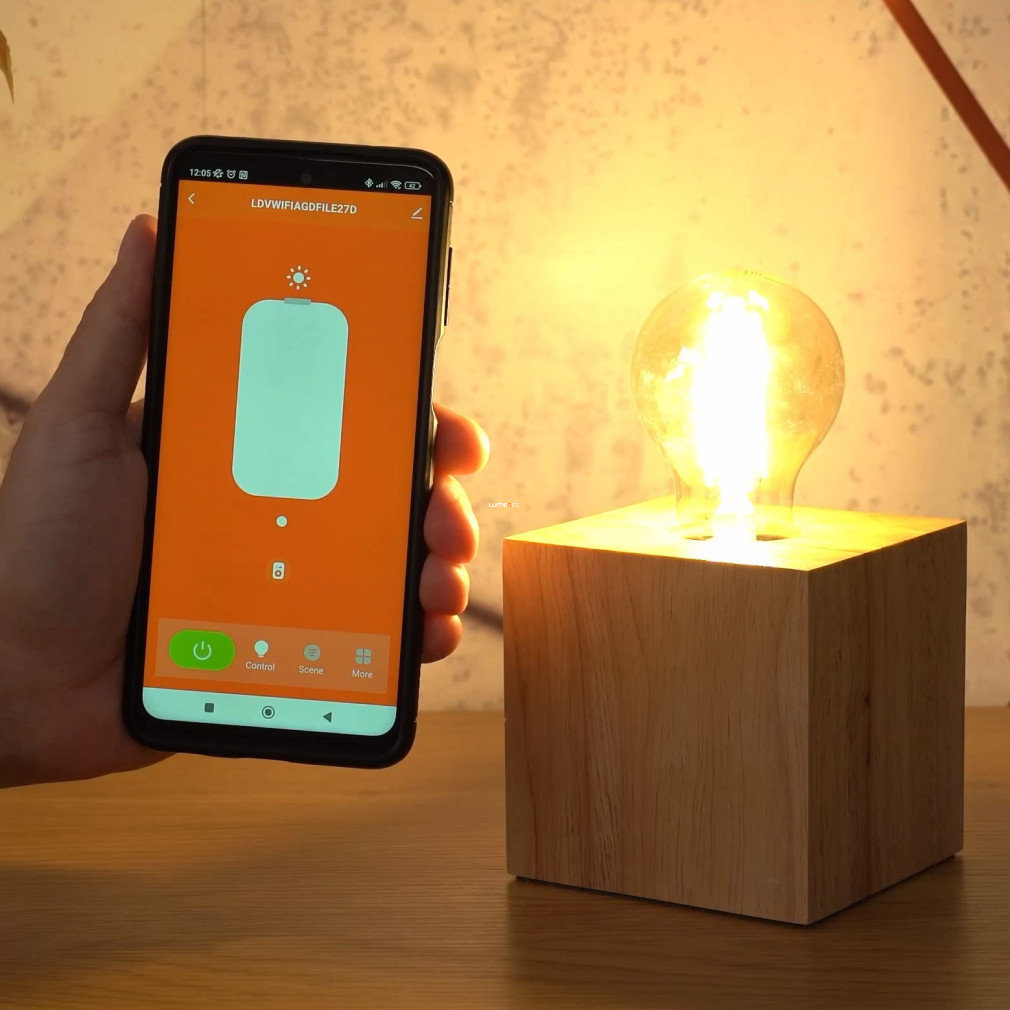 Ledvance Smart+ WIFI E27 LED, Filament Edison, 6 W, 680 lm, candelight, borostyán (Classic)