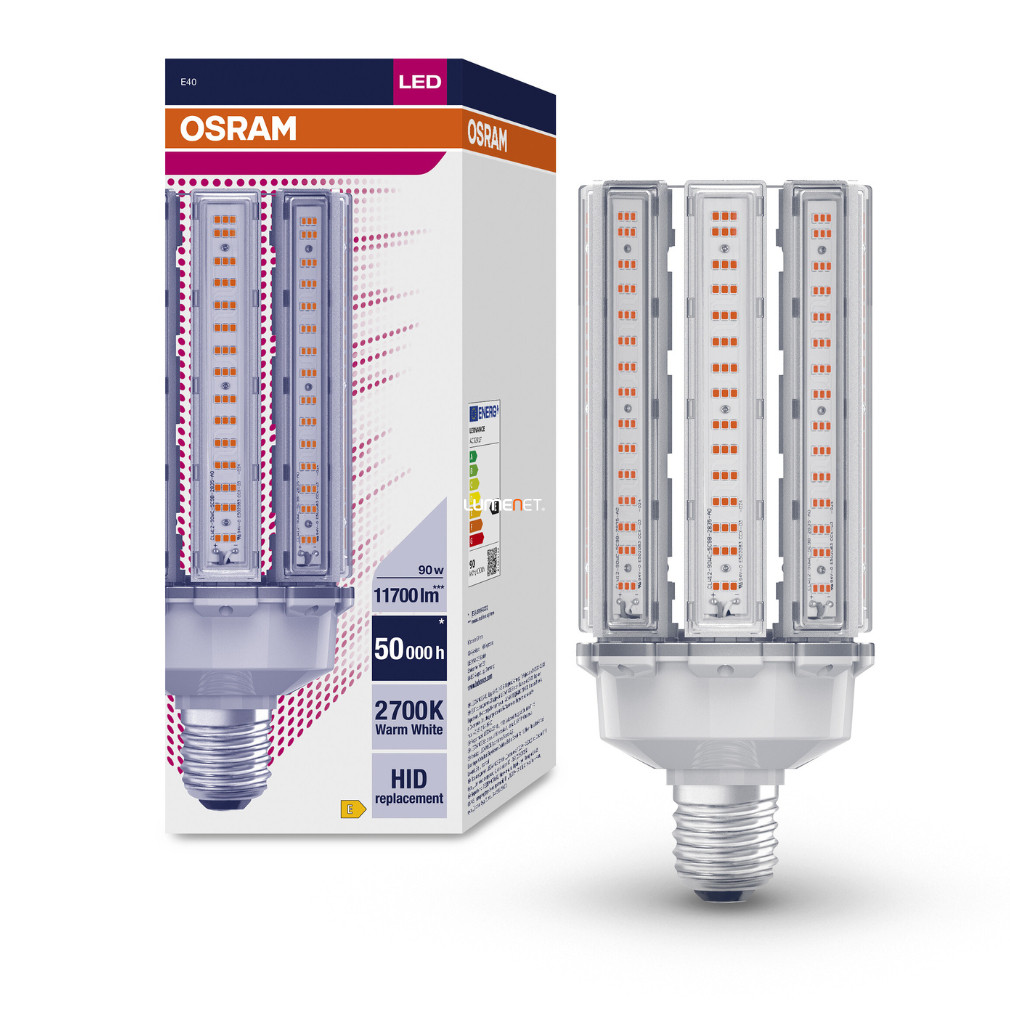 Osram HQL Special E40 LED 90W 11700lm 2700K - 250W higany lámpa kiváltására