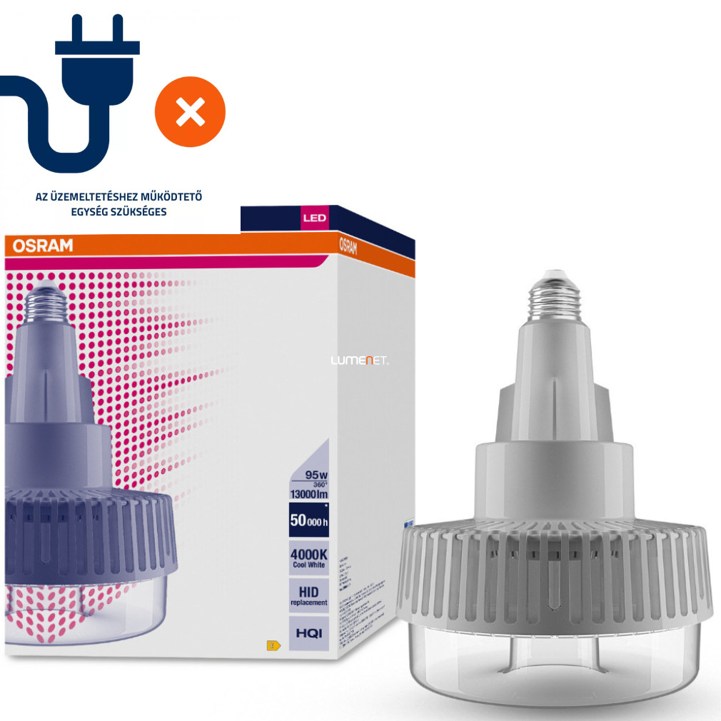 Osram High Bay Special HQI CL 250 95W 13000lm 4000K 120° LED csarnokvilágító, IP40