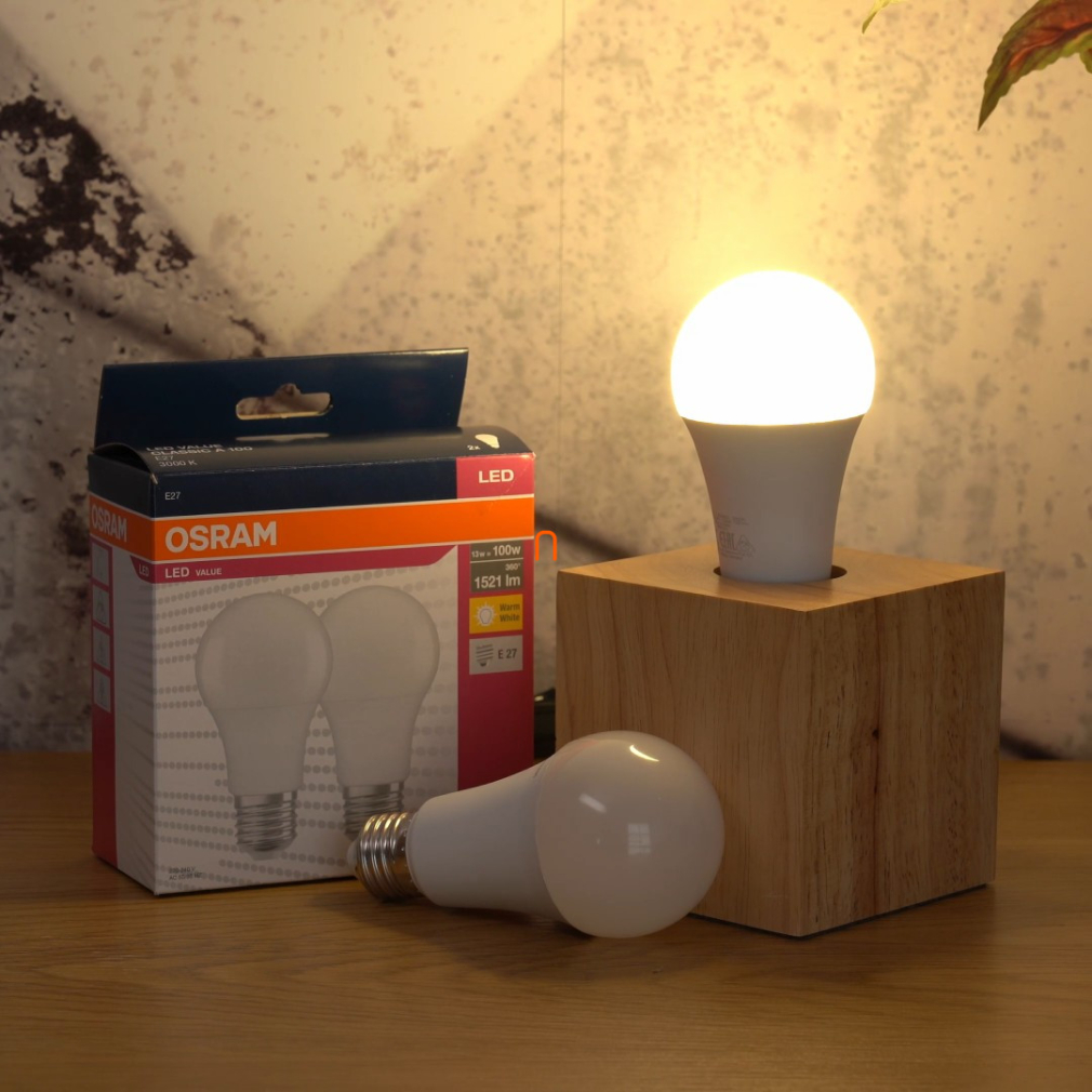 Osram E27 LED Value Classic 13W, 1521 lm, 3000 K, 100 W izzó helyett (2 darabos)