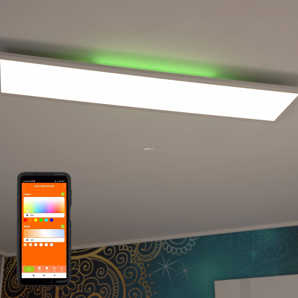 Ledvance Smart+ WIFI Planon Plus Backlight okos mennyezeti LED panel 100X25cm, fehér