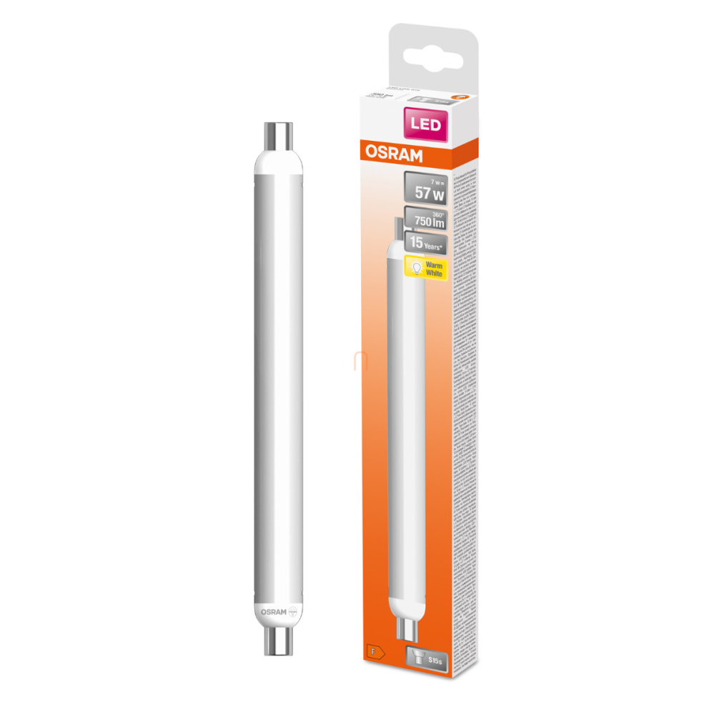 Osram S15s LED fénycső 7W, 750 lm, 2700 K, melegfehér, fehér műanyag-60 W izzó helyett - Special S15 Frosted 57