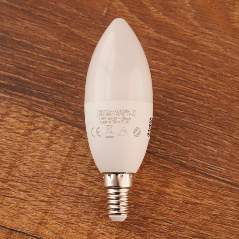 Ledvance Smart+ ZigBee E14 LED, 4,9 W, hidegfehér/melegfehér, 470 lm, opál, opál (Classic)