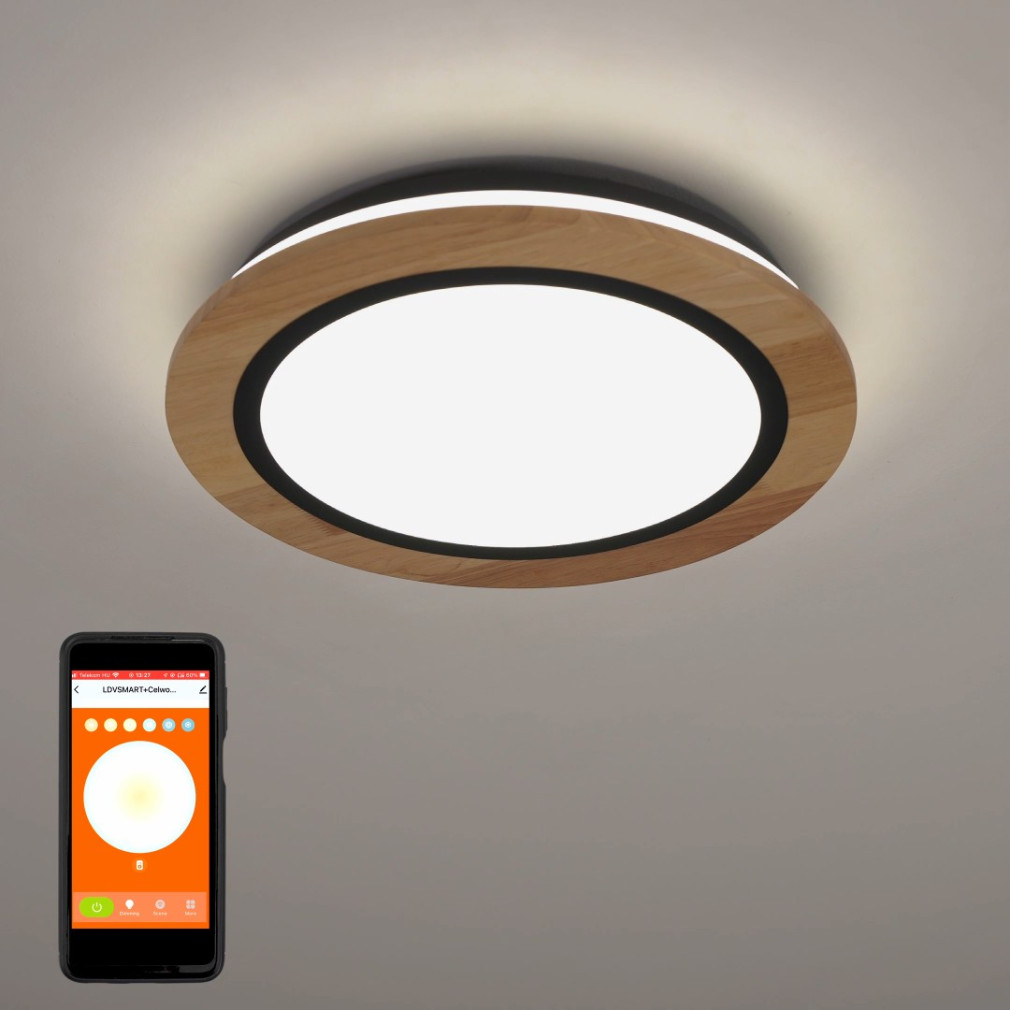 Ledvance Smart+ WIFI Orbis Wood mennyezeti LED lámpa