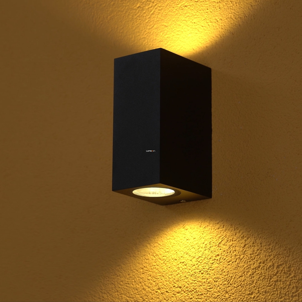 Ledvance fel és le világító fali lámpa kültérre, fekete (Classic Square)