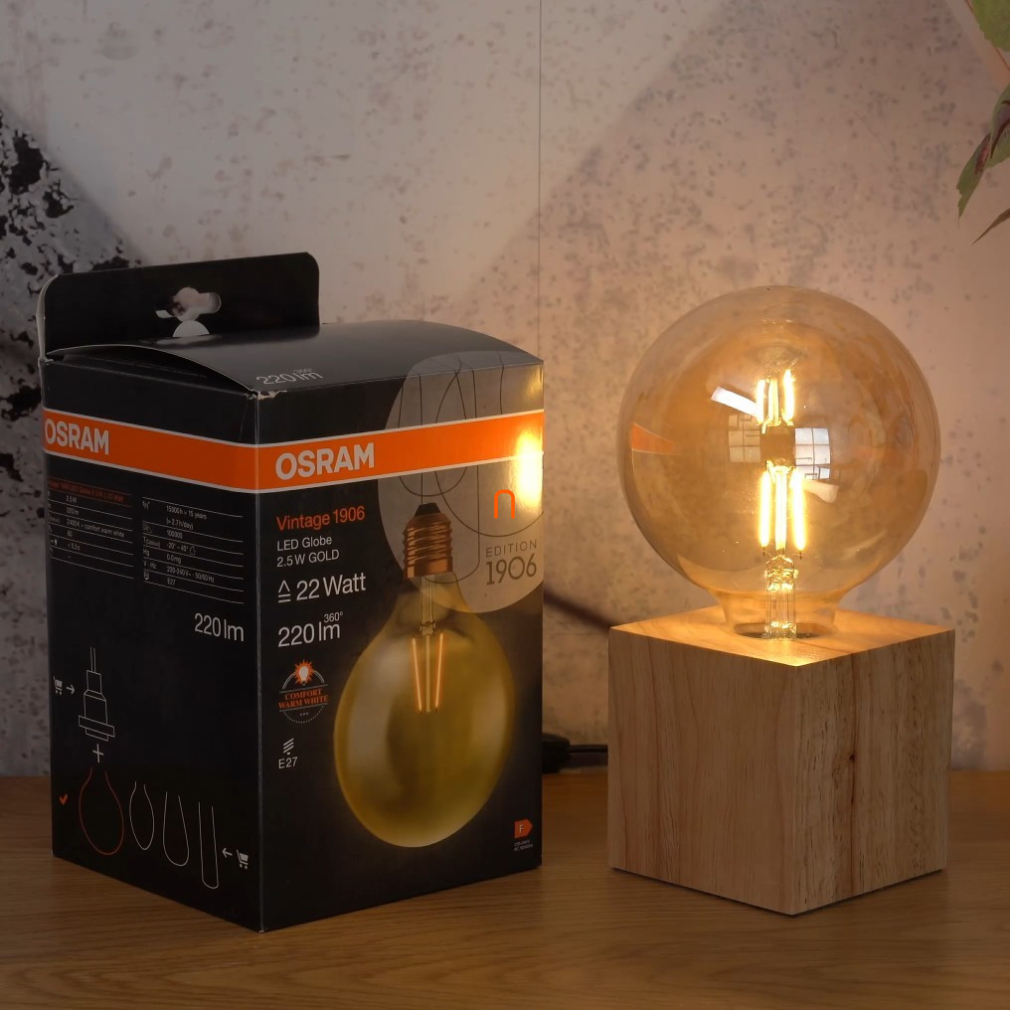 Osram Vintage melegfehér E27 LED 20W izzó helyett (Globe)