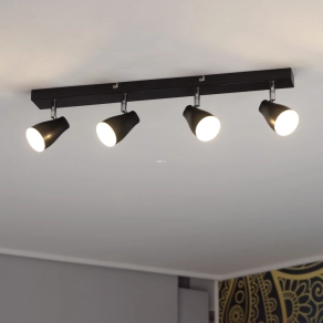   Ledvance spot lámpa fényforrással, négy karos, fekete (Pearl)