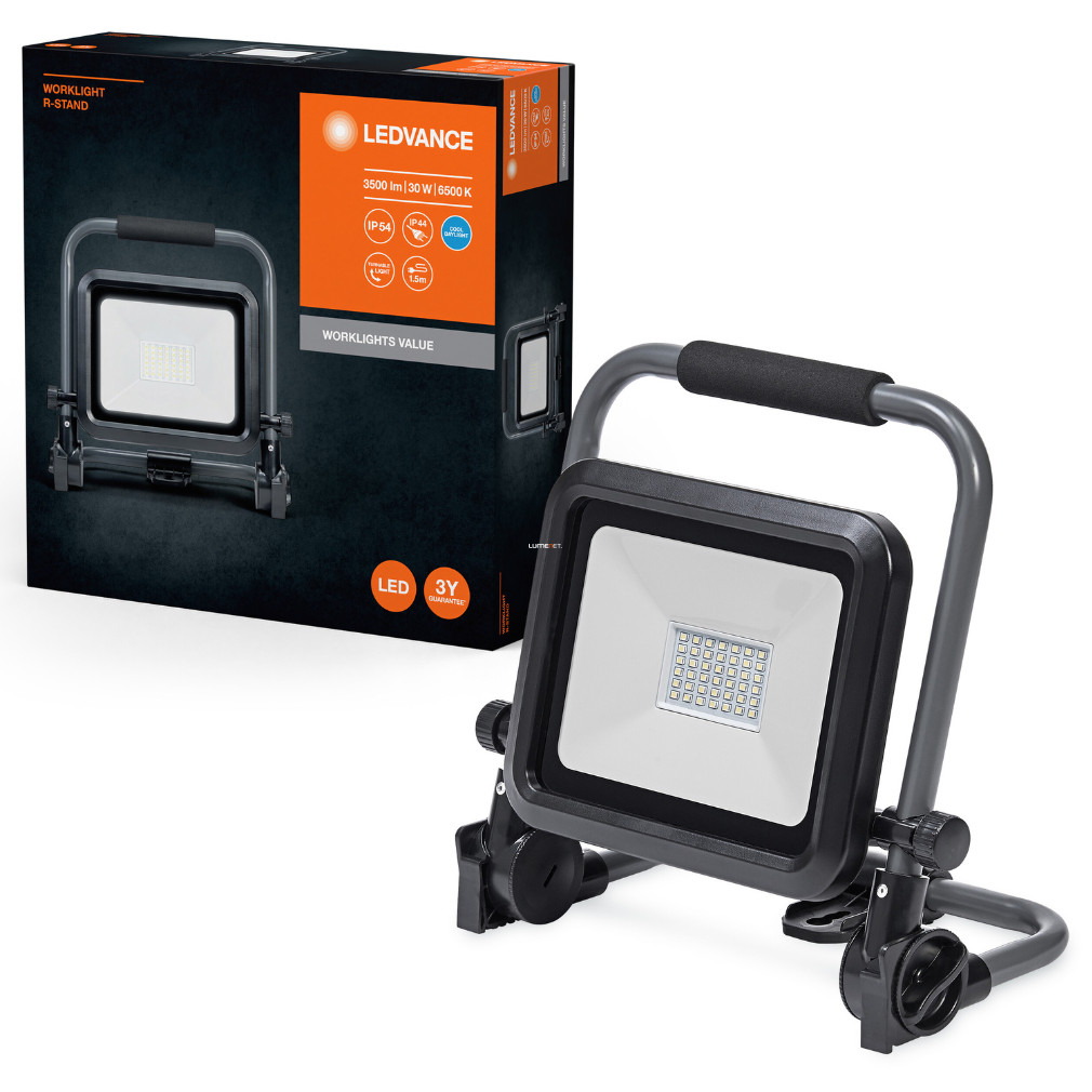Ledvance hordozható LED reflektor 30 W, extra hidegfehér (Worklights Value R-stand)