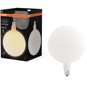  Osram E27 LED Vintage, 7,3W, 806 lm, 2700 K, melegfehér, dimmelhető, opál üveg-60 W izzó helyett - Vintage 1906 DIM Classic Globe