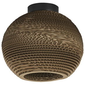   Ledvance Decor Cardboard Ball – Barna karton mennyezeti lámpa E27 foglalattal, természetes hatású világítás 260 mm átmérő, IP20