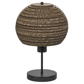   Ledvance Decor Cardboard Ball – Barna kartonból készült asztali lámpa E27 foglalattal, textil kábellel, beépített kapcsolóval