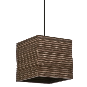   Ledvance Decor Cardboard Square – Barna karton függesztett lámpa E27 foglalattal, természetes és meleg hangulatú, fenntartható anyagból