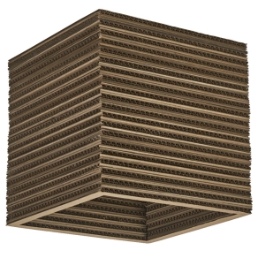   Ledvance Decor Cardboard Square – Barna mennyezeti lámpa E27 foglalattal, kartonból készült