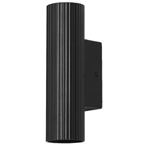   Ledvance Decor Drums – Fali dekoratív alumínium lámpa két GU10 foglalattal, fekete színben, fel-le világítással, IP20, matt felület