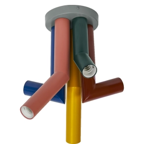   Ledvance Decor Straw – Mennyezeti lámpa 5 db E27 foglalattal, multicolor színes csövekkel, modern design