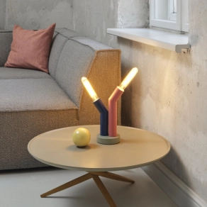   Ledvance Decor Straw Table – Dekoratív asztali lámpa, színes fém, két E27-es foglalattal, Multicolor, beépített kapcsoló