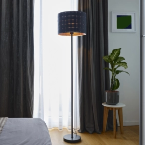   Ledvance Decor Felt Weaving – Elegáns sötétszürke állólámpa filc anyagból, szövött lámpaernyővel, meleg fényhatással, E27 foglalattal, 1560 mm