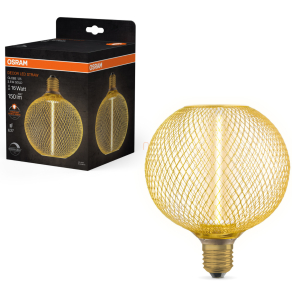   Osram E27 LED 3,5W, 150 lm, 1800 K, candlelight, dimmelhető, arany színű üveg-15 W izzó helyett - Star+ Deco Globe DIM filament