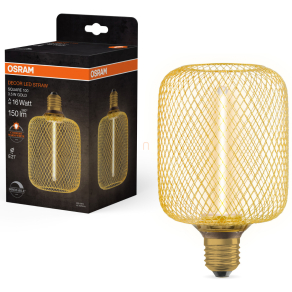   Osram E27 LED 3,5W, 150 lm, 1800 K, candlelight, dimmelhető, arany színű üveg-15 W izzó helyett - Star+ Deco Square DIM filament
