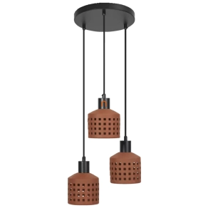   Ledvance Decor Clay agyag búrás függesztett lámpa 3 foglalattal