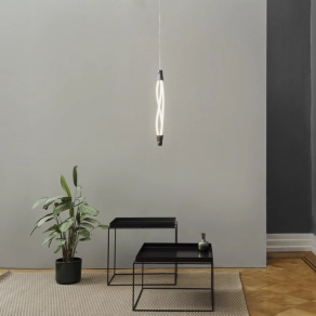   Ledvance Decor Swirl Pendant – Függeszthető LED lámpa 18W 1800lm 3000K melegfehér, Click DIM funkcióval, íves polikarbonát design, sötétszürke