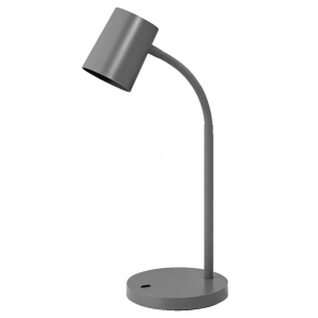   Ledvance Office Line Desk Trapezium – Klasszikus dizájnú asztali lámpa rugalmas karral és GU10 foglalattal, állítható fej, 170°-ban hajlítható, szürke