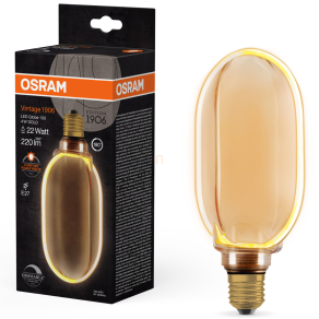   Osram E27 LED 4W, 220 lm, 1800 K, candlelight, dimmelhető, arany színű színű üveg-20 W izzó helyett - Vintage 1906 DIM Classic Globe 100 Gold filament