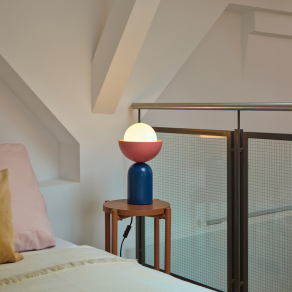   Asztali lámpa rózsaszín- kék színben, 36,5 cm - Osram Decor Bowl, 1xE14 foglalattal, 1,5 méteres kábellel, 220-240 V