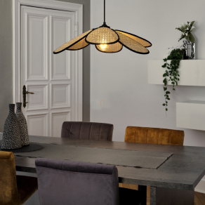   Rattan függesztett lámpa, 58 cm - Osram Decor Rattan Daisy, 1xE27 foglalattal, 220-240 V