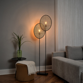   Állólámpa, 170 cm - Osram Decor Rattan Dandelion, 2xE27 foglalattal, 220-240 V