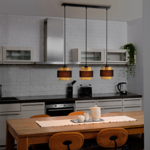   Függesztett lámpa fekete-arany színben - Osram Decor Hornet, 3xE27 foglalattal, 220-240 V