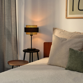   Asztali lámpa fekete-arany színben, 44 cm - Osram Decor Hornet, 1xE27 foglalattal, 1,5 méteres kábellel, 220-240 V