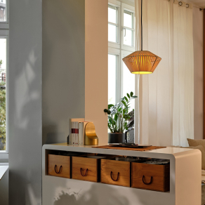   Függesztett lámpa, szalag búrás, bézs, 30,5 cm - Osram Decor Stripes, 1xE27 foglalattal, 220-240 V