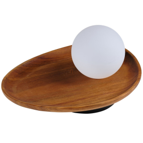   Fa asztali lámpa üveggömbbel, 13,5 cm - Osram Decor Acacia Nest, 1xG9 foglalattal, 1,8 méteres kábellel, 220-240 V