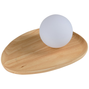   Fa asztali lámpa üveggömbbel, 13,5 cm - Osram Decor Wood Nest, 1xG9 foglalattal, 1,8 méteres kábellel, 220-240 V