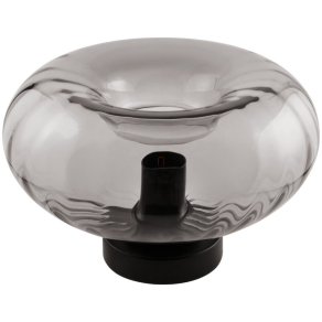   Asztali üveg lámpa, 17,6 cm - Osram Decor Smoke Glass, 1xE27 foglalattal, 1,5 méteres kábellel, 220-240 V