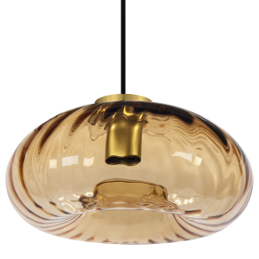  Üveg függesztett lámpa borostyán színben - Osram Decor Gold Glass, 1xE27 foglalattal, 220-240 V