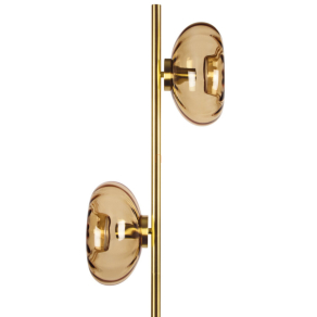   Állólámpa arany színben, 170 cm - Osram Decor Gold Glass, 2xE14 foglalattal, 1.8 méteres kábellel, 220-240 V