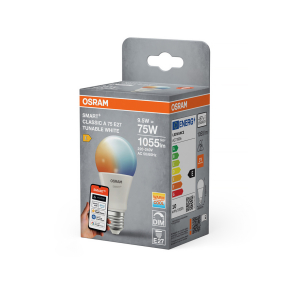  Osram Smart+ Matter Classic E27 LED, 9,5 W, 1055 lm, 2700-6500 K, dimmelhető